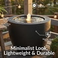 thumbnail image 3 of Sunnydaze Textured Oval Black Outdoor Bubble Fountain, LED Light, 3 of 14