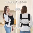 thumbnail image 3 of Riñonera Neono Ergonómica para Recién Nacido para Bebés de 3,2 a 15 kg (4-36 meses), cómoda y ligera, delantera y trasera, para bebés y niños - Negro, 3 of 5