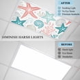 thumbnail image 4 of Red Teal Starfish Coastal Fluorescent Light Covers, Summer Beach Nautical Coral Sea Magnetic Light Covers for Ceiling Lights, Fluorescent Ceiling Shade for Classroom Bedroom Office 4x2Ft x 2PCS, 4 of 8
