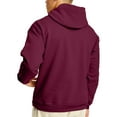 thumbnail image 4 of Hanes Mens EcoSmart Fleece Hoodie, 2XL, Maroon, 4 of 4