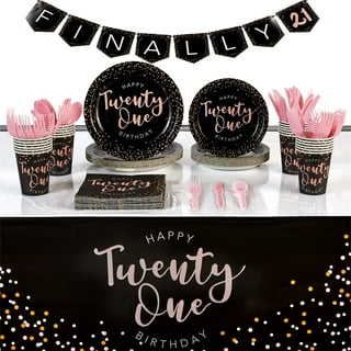 Unique Industries Plastic Glitter 21st Birthday Tiara Pink Party Favors 