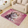 thumbnail image 2 of Cat Rug for Girls Bedroom - 3x5 Rug - Cat Rug - Cute Kitten Area Rug - Girls Kids Kawaii Pet Rugs - Love Pink Carpet, 2 of 7
