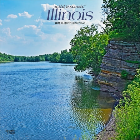 Illinois Wild & Scenic | 2026 12x24" (Hanging) Wall Calendar | Plastic-Free