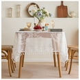 thumbnail image 2 of Nvzi Lace Tablecloth Rectangular Table Cover for Kitchen Dinning Wedding Party Decoration -SIZE G:53*94inch,White B, 2 of 4
