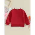 thumbnail image 5 of Mommy and Me Matching Outfits Letter Print Round Neck Pullover Long Sleeve Sweatshirts Tops, 5 of 10