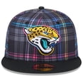 thumbnail image 2 of Men's New Era Black Jacksonville Jaguars 2024 NFL Crucial Catch Plaid 59FIFTY Fitted Hat, 2 of 5