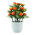 thumbnail image 1 of Plantas de frutas artificiales Pequeña planta falsa con maceta pequeña Bonsái Fruta artificial Naranja, 1 of 9