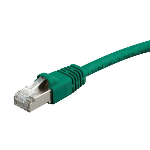 Monoprice Cat6A Ethernet Patch Cable - 7 Feet - Green | Network Internet Cord - RJ45, 550Mhz, STP, Pure Bare Copper Wire, 10G, 26AWG