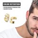 thumbnail image 3 of 8 piezas de aretes de acero de titanio sin perforaciones con clips para las orejas para hombres y mujeres, aretes de hip hop en 4 colores, 3 of 5