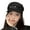 Black, variant on Unisex Casual Y2k Girls Beret Hat with Star Rivet Summer Women Peaked Cap