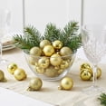 thumbnail image 4 of NWQKYZGH 24PCS Shatterproof Plastic Christmas Baubles Matte Shiny Glitter Hanging Ornament Balls for Indoor Outdoor Xmas Tree Holiday Festival Decor -1.2IN, 4 of 6