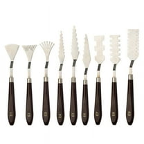 9PCS Professional Stainless Steel Palette Scraper Set Palette Knife Painting Mixing Scraper Set