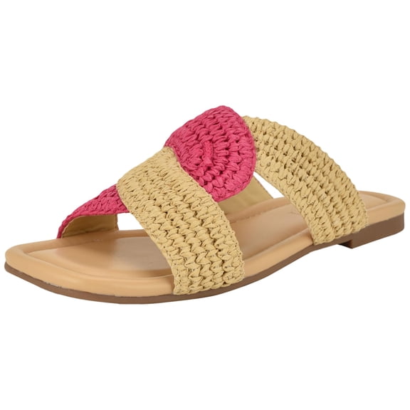 Nine West Women's Quara Sandal, Light Natural/Pink 111, 9