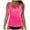 Hot Pink, variant on Wamejoo Women Flowy Tankini Top Swimsuit Top Only Swim Tankini Summer Ruffle High Waist with Bra Support（Army Green, XL)