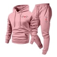 thumbnail image 5 of Ceisia Men's Loose Fit ECG Print Hooded Sweatshirt & Jogger Set - Warm Stretch Casual Two-Piece Tracksuit Gifts, 5 of 5