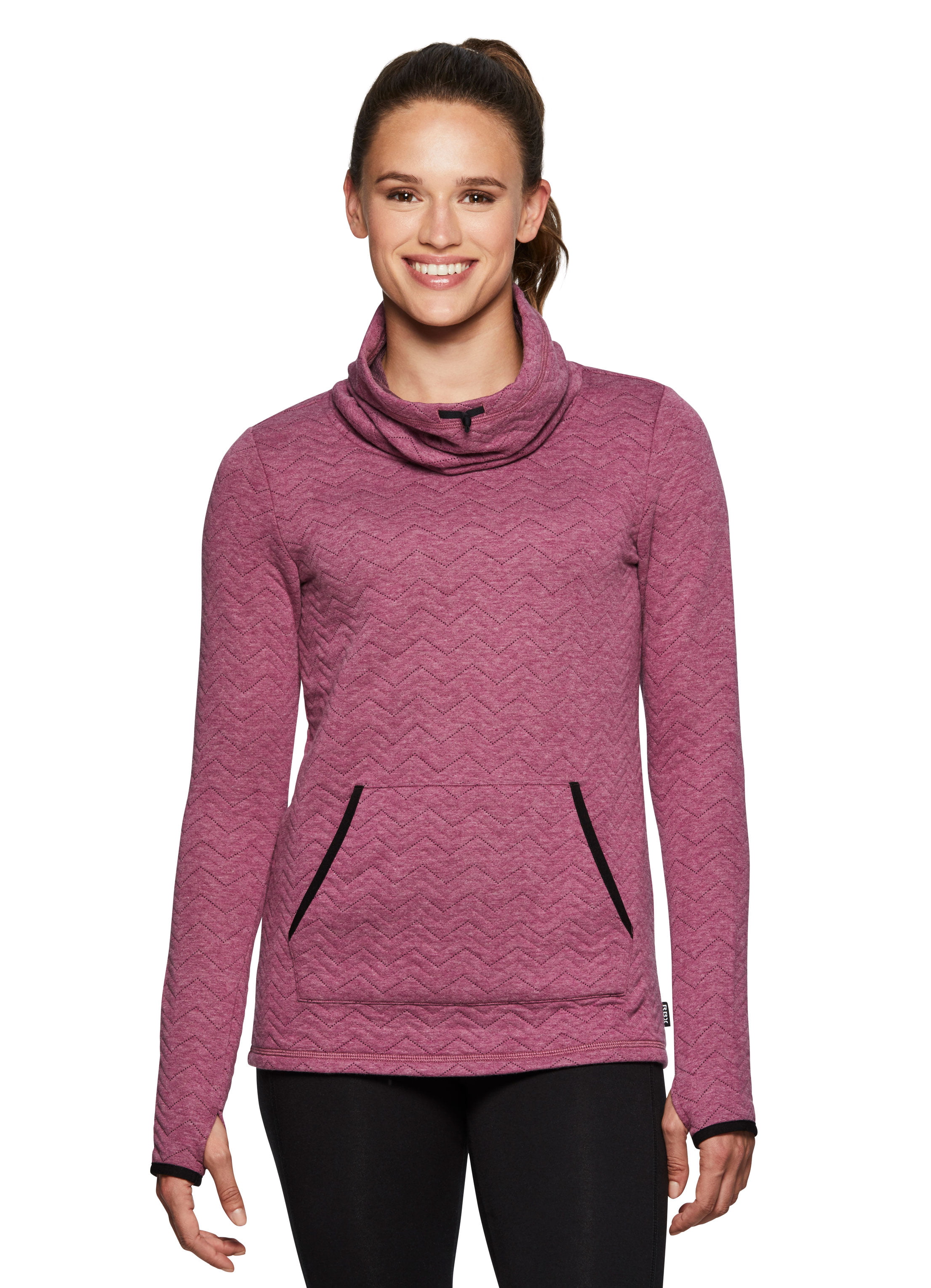 RBX - RBX Active Women's Ultra-Soft Quilted Cowl Neck Pullover ...