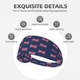thumbnail image 5 of Uk Flag Union Jack Sweatbands Non Slip Headbands For Fashion Workout Yoga Sports Elastic Bands Exercise, 5 of 7