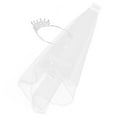 thumbnail image 4 of KAKOWELY 2PCS Rhinestone Tiara Crown Veil With Comb Elegant Design Rhinestone Ribbon Comb Crown Communion Veil,7.09"X6.3"X1.57", 4 of 5