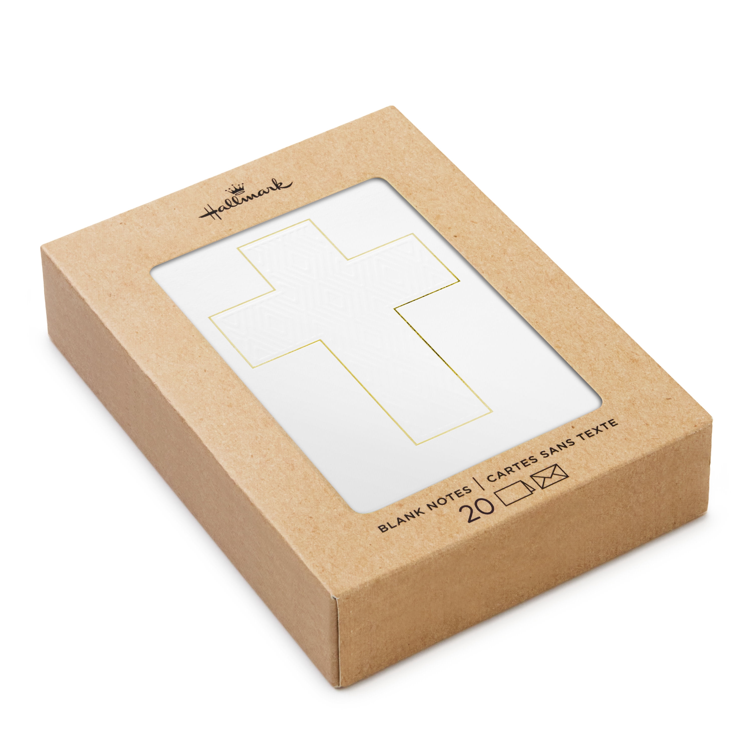 Hallmark Blank Notes (Simple Cross), Pack of 20