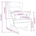 thumbnail image 2 of vidaXL Rocking Chair with Solid Wood Rubber Legs Dark Green Velvet, 2 of 7