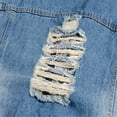 thumbnail image 6 of Odeerbi Hooded Denim Vest for Men Jean Vest Fashion Casual Jacket Vest Blouse Light Blue, 6 of 9