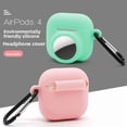 thumbnail image 4 of Protective Case for AirPods 4 2024 with Airtag Holder, 2-in-1 Soft Silicone Cover with Anti-Lost Loop for Apple AirPods 4th Generation & AirTag, 4 of 6