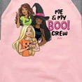 thumbnail image 3 of Barbie - Me And My Boo Crew  - Toddler And Youth Girls Raglan Graphic T-Shirt, 3 of 5