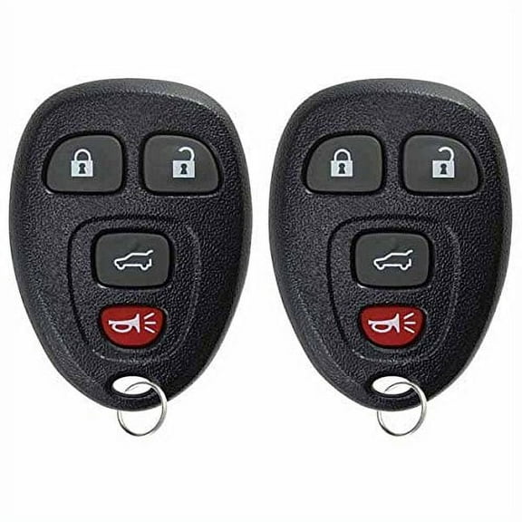 2 PACK KeylessOption Keyless Entry Remote Control Car Key Fob Replacement 15913416 for 2007-2015 Cadillac Buick GMC Saturn