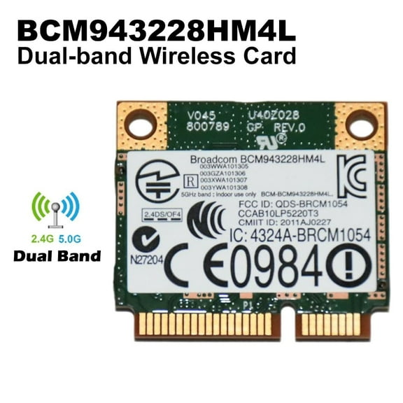 Pre-Owned Dell DW1530 Dual Band Wireless-N WiFi Card BCM943228HM4L - 1JKGC