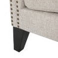 thumbnail image 2 of GDF Studio Gastman Contemporary Fabric Tufted Wingback Accent Chair, Beige and Dark Brown, 2 of 13