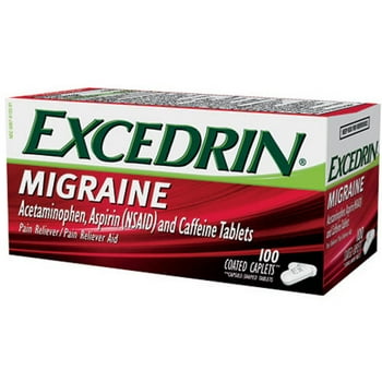 Excedrin Migraine Medicine Cets for Migraine Headache , 100 Count