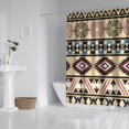 thumbnail image 2 of Vintage Retro Pattern Shower Curtain 72x84 Inches Quick-Drying Polyester Curtain with Plastic Rings Boho Style, 2 of 4
