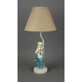 thumbnail image 2 of Zeckos Blue Glitter Tail Mermaid Table Lamps Burlap Shades Set of 2, 2 of 5