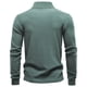 thumbnail image 4 of pstuiky Camisas casuales de manga larga para hombre, Top cálido de terciopelo alemán con media cremallera y cuello alto de manga larga de color liso para hombre Tops de hombre m, 4 of 5