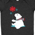 thumbnail image 4 of Inktastic Polar Bear With A Scarf, White Bear, Snowflakes Boys or Girls Baby Bodysuit, 4 of 5
