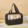 thumbnail image 5 of TRANSFREE 3pcs Clear Makeup bag Travel Cosmetic bag Toiletry Bag Portable Organizer Zipper PVC Pouch Transparent Storage Bag (Cool Black), 5 of 8