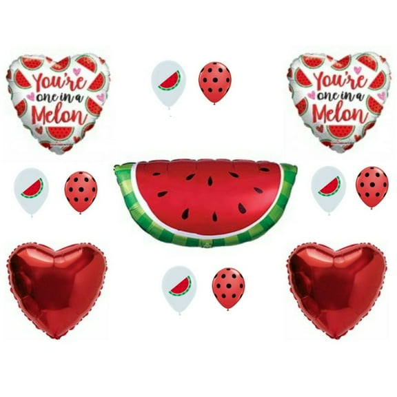 You're One In A Melon Birthday Valentine's Day Party balloons decorations supplies 1st