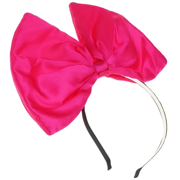 WRISTBIQUE Cute Bows Headbands Satin Rosy 1Pcs