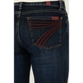 thumbnail image 2 of 7 For All Mankind Women's Dark Wash Mid Rise Rebel Dojo Trouser Stretch Denim - 7U45144A-EEL 30W x 34L, 2 of 4