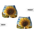 thumbnail image 6 of Athletic Shorts for Women, Sky Golden Sunflower Field Seam Womens Shorts High Waisted Sport Running Workout Gym, 6 of 8