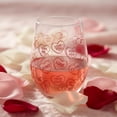 thumbnail image 4 of 10 Stawberry Street Candy Hearts Stemless Wine Glasses Gift Set, Red, 4 of 5