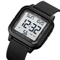 thumbnail image 4 of Qiopertar Waterproof Sports Watch with Steel Bracelet, 50M Water Resistant Digital Watch for Men Women, Night Light Display Alarm Stopwatch for Swimming Outdoor Fitness, 4 of 7