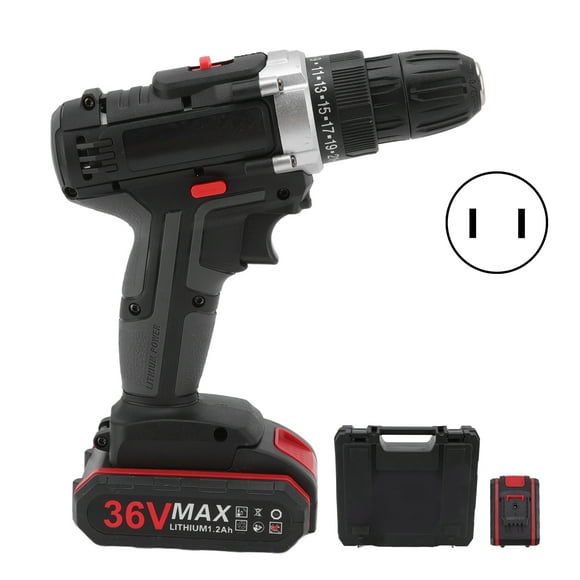 FYBTO Cordless Drill Cordless Design 1450rmp 2 Variable Speed Ergonomic Handle Electric Drill for Wall Metal-090703