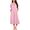 Pink, variant on Long Nightgowns for Women Short Sleeve Sleepshirt Soft Sleep Dress House Dresswith Pockets