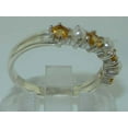 thumbnail image 4 of LBG 18k White Gold Cultured Pearl & Citrine Womans Eternity Ring - Size 11, 4 of 6