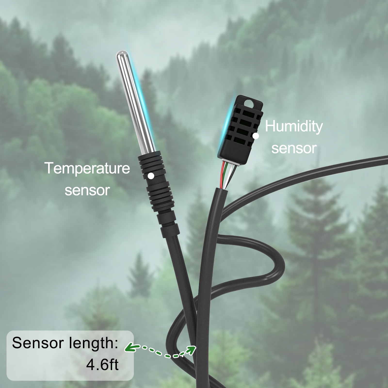 SENSTREE 10A Dual Probe Temperature & Humidity Controller, Independent Sensors for Precise Temperature and Humidity Control, Compatible with Humidifiers, Dehumidifiers, Heating & Cooling Systems