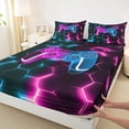 thumbnail image 4 of Erosebridal Colorful Ombre Gamepad Full Size Sheets,Modern Gamer Gaming Bed Sheets For Kids Boys 4pcs, 4 of 6
