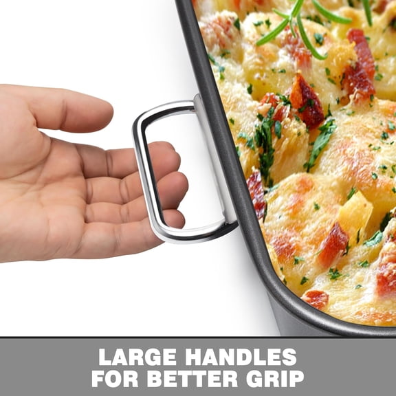 Lasagna Pan with Handles, 15x10x3 Inch Bakeware for Oven, Nonstick Rectangular Roasting Pan, Deep Baking Dish for Cake and Brownie, Heavy Duty$$Home Decor, Kitchen, & Other
