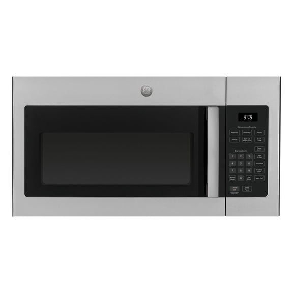 GE JVM3160RFSS 30 Over-the-Range Microwave Oven with 1.6 cu. ft. Capacity 2-Speed 300 CFM Venting in Stainless Steel