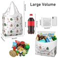 thumbnail image 3 of 5 Pack Foldable Shopping Bag,White Christmas Gingerbread Man Pattern Reusable Grocery Bags with Pockets,Large Reusable Tote Bags with Handles Waterproof & Lightweight, 3 of 6